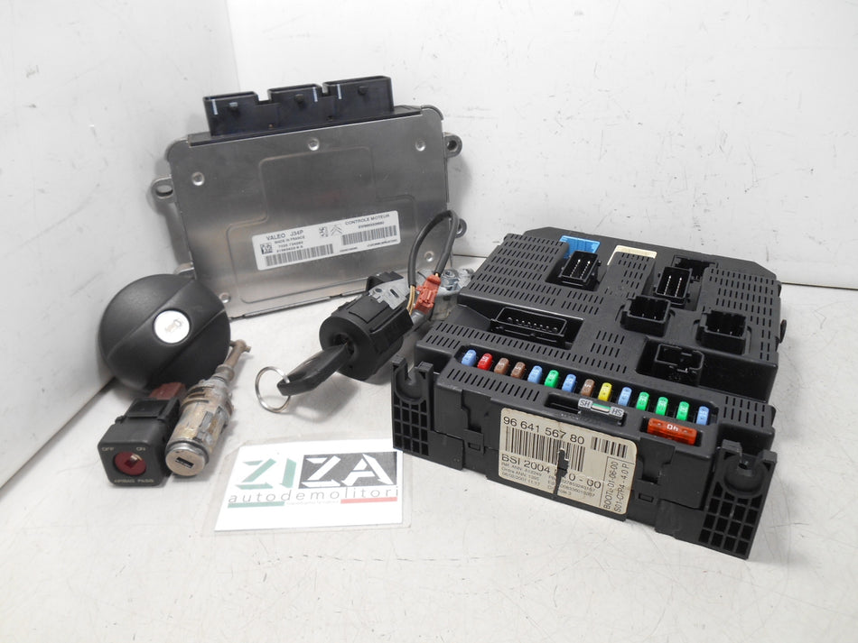 Kit Chiave ECU Citroen C3 1.1 44kw 60cv HFX 2007 9663306680 9664156780