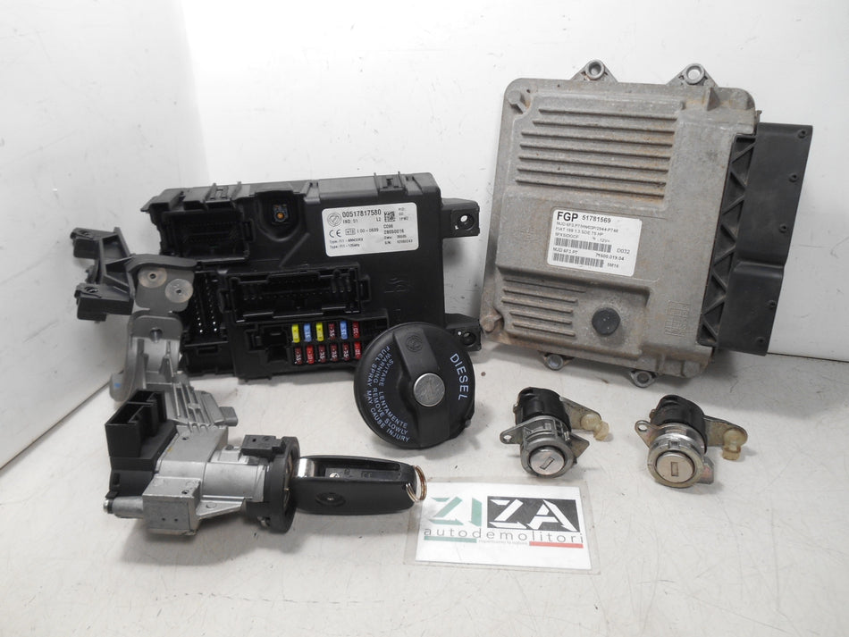 Kit Chiave ECU Fiat Grande Punto 1.3 Mjet 55kw 75cv 199A2000 2008 51781569