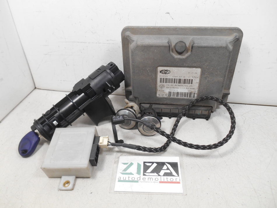 Kit Chiave ECU Fiat Seicento 1.1 40kw 54cv 187A1000 2004 55187372 IAW4AF.M9