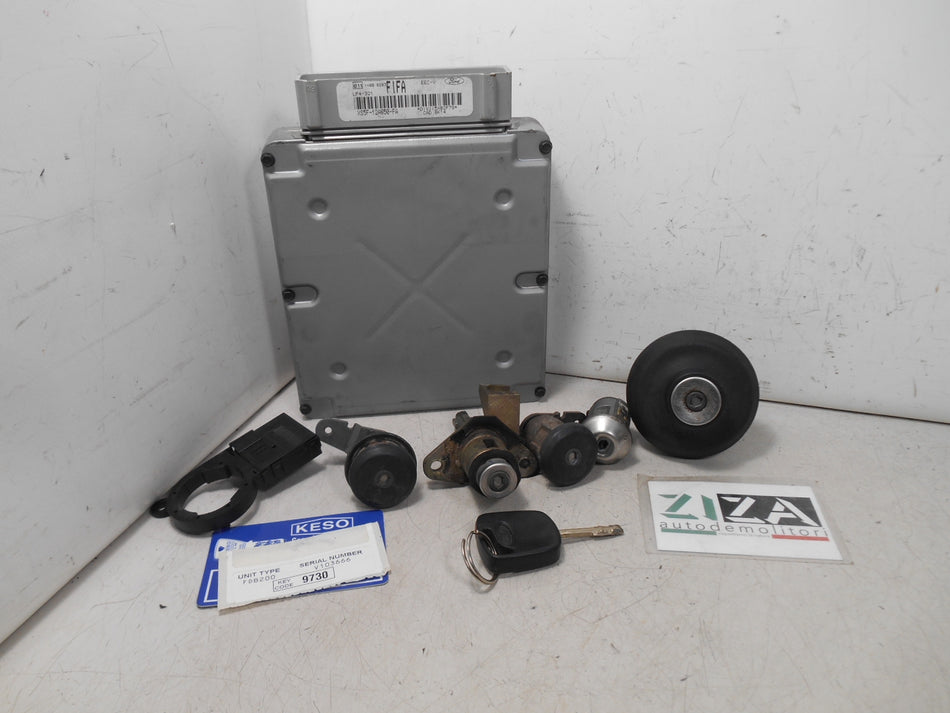 Kit Chiave ECU Ford Ka I 1.3 Benzina 44kw J4K 1998 FIFA XS5F-12A650-FA 98AP-15607-AB