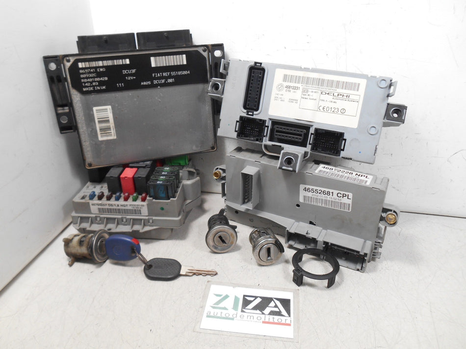 Kit Chiave ECU Fiat Punto 188 1.9 44kw 60cv 188A3000 2002 55185004