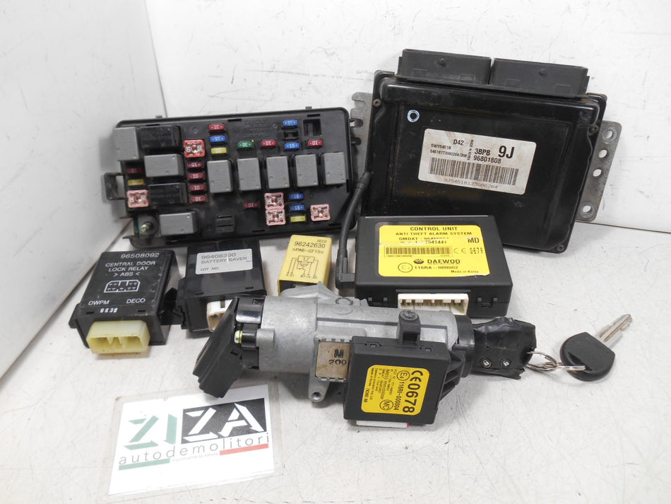 Kit Chiave ECU Chevrolet Matiz 1.0 B/GPL 66cv B10S1 2009 96801808 96857534