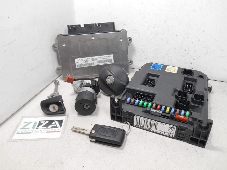 Kit Chiave ECU Peugeot 207 1.4 B/GPL 54kw 73cv KFV 2010 9666149880