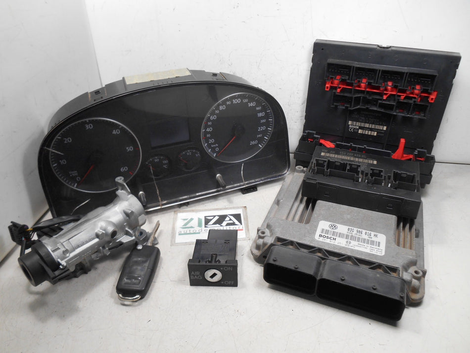 Kit Chiave ECU VW Touran 2.0 140cv BKD 2005 03G906016HK 1K0937049N