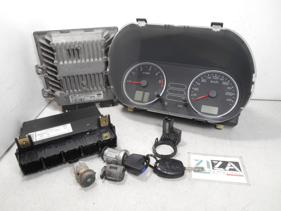 Kit Chiave ECU Ford Fiesta V 1.4 TDCI 50kw F6JB 2005 3S61-12A650-JE 4S6T-15K600-CB