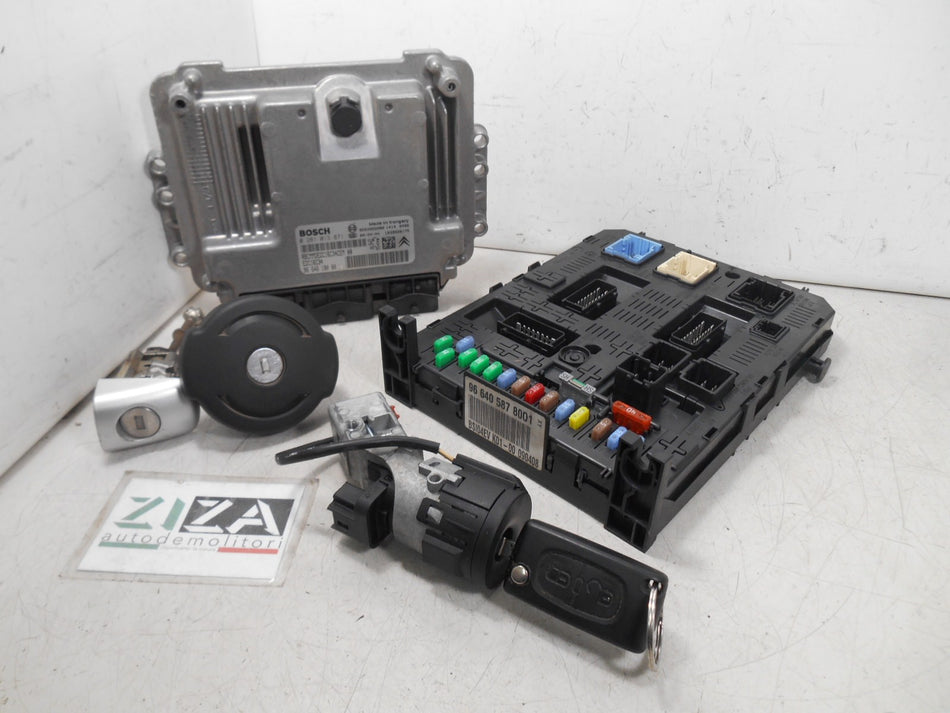 Kit Chiave ECU Peugeot Partner Tepee II 1.6 80kw 9HZ 2008 9664618080
