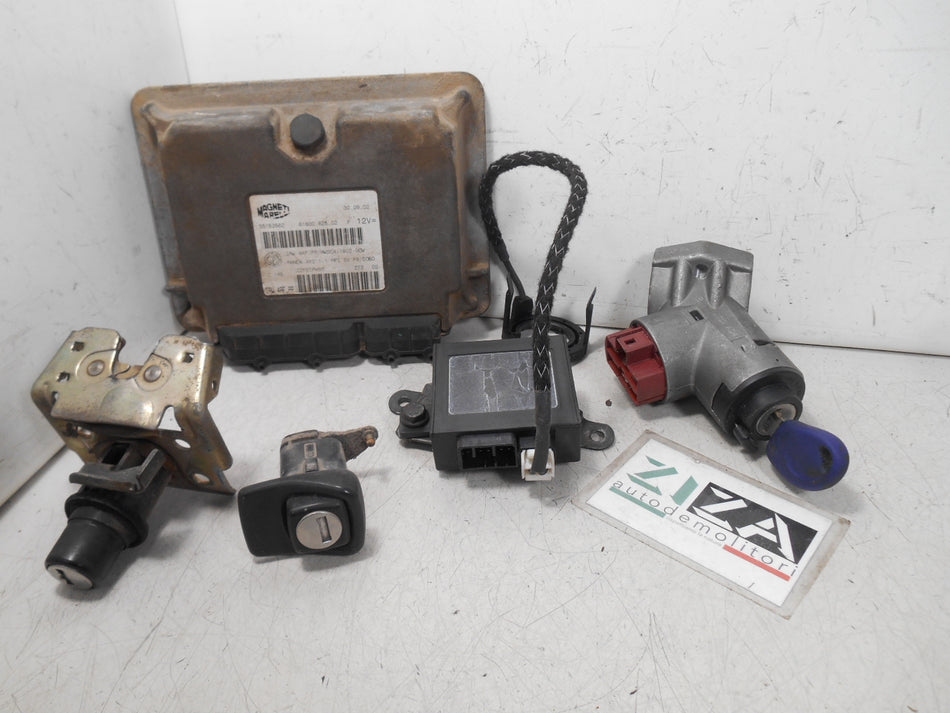 Kit Chiave ECU Fiat Panda 1.1 40kw 54cv 187A1000 2003 55183582 IAW4AFPP