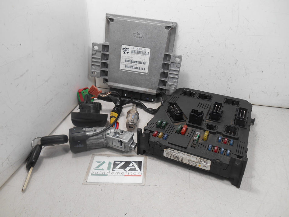 Kit Chiave ECU Citroen C3 I 1.1 44,1kw 60cv HFX 2003 IAW48P2.72 9648568480