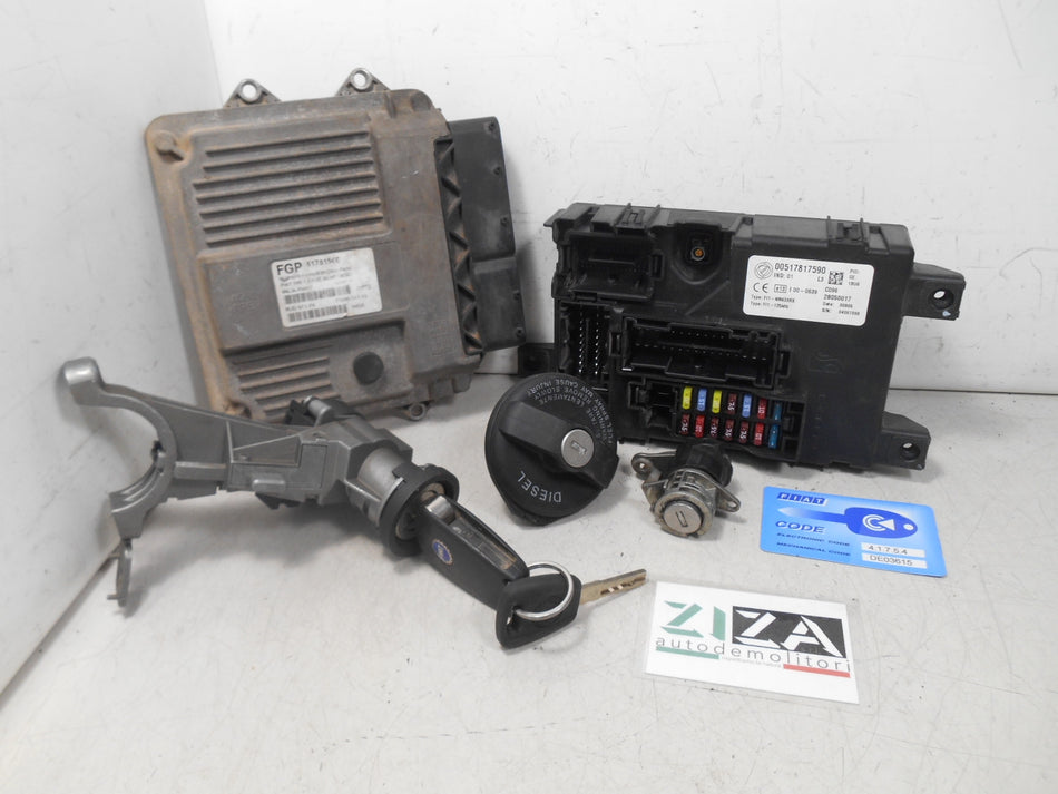 Kit Chiave ECU Fiat Grande Punto 1.3 Mjet 90cv 199A3000 2006 51781568