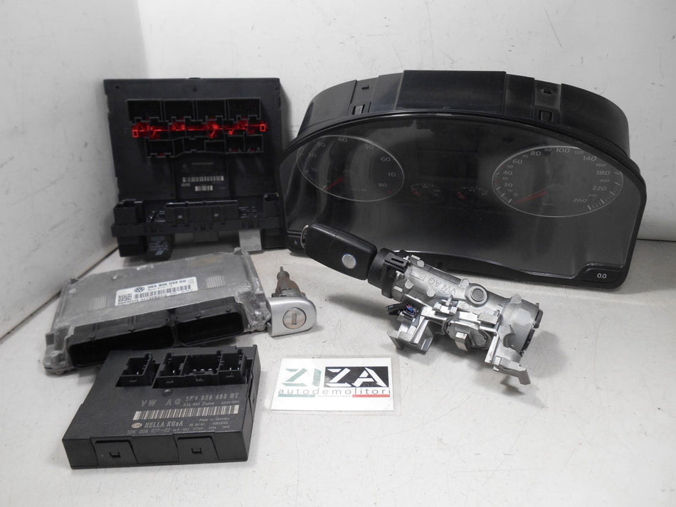 Kit Chiave ECU VW Golf V 1.6 75kw 102cv BSE 2007 06A906033GG 3C0937049H
