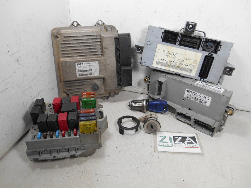 Kit Chiave ECU Fiat Punto 188 1.3 Mjet 51kw 188A9000 2005 55195817 MJD6JF.P3