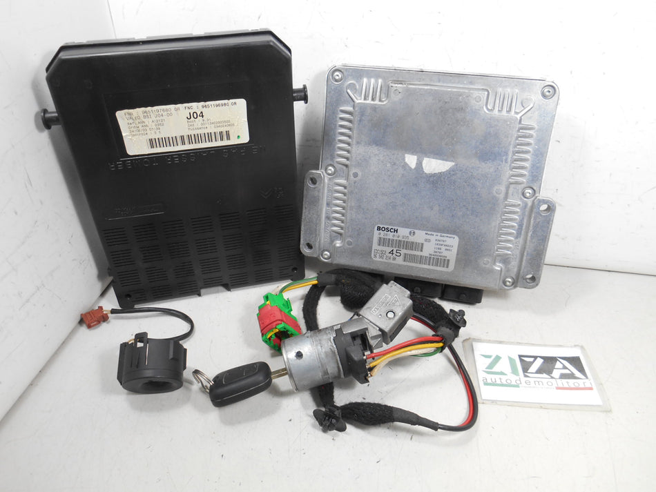 Kit Chiave ECU Peugeot 307 SW 2.0 HDI 90cv RHY 2003 9650221480 0281010935
