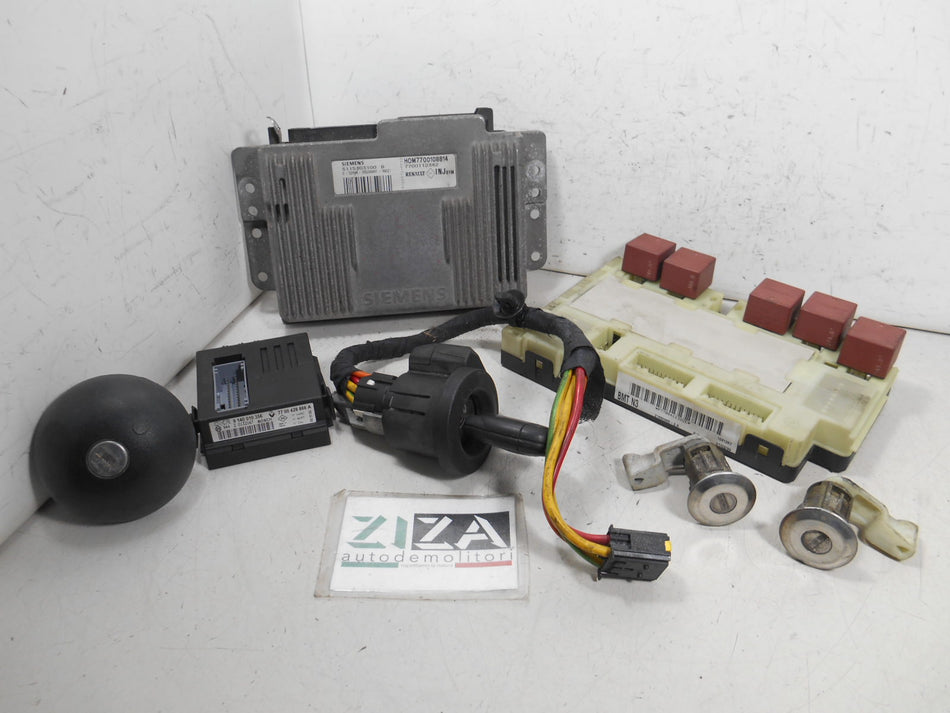 Kit Chiave ECU Renault Clio II 1.4 55kw 75cv E7J 77 1999 7700108814 7700112342 S115303100B