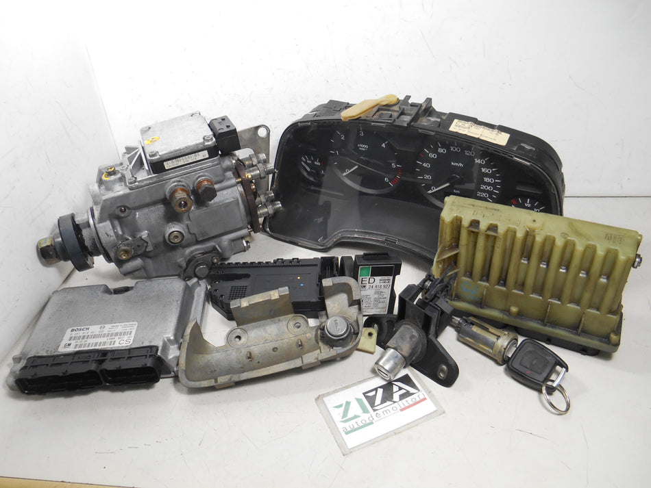 Kit Chiave ECU Opel Zafira A 2.0 60kw X20DTL 2000 09133269 0281010889 0281010021