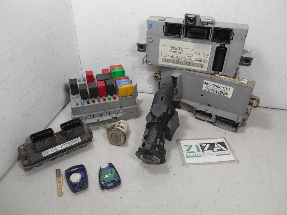 Kit Chiave ECU Fiat Punto 188 1.2 44kw 60cv 188A4000 2005 55195641 IAW5AFP4