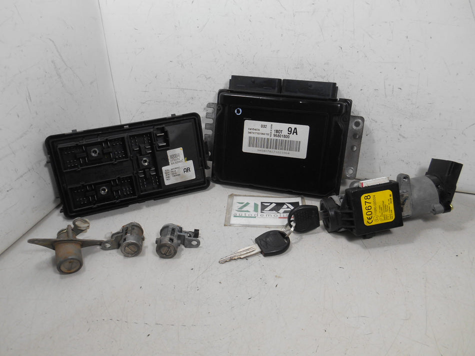 Kit Chiave ECU Chevrolet Matiz 800 38kw 52cv A08S3 2007 96801800 5WY5407A