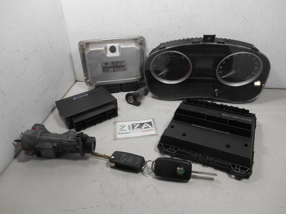 Kit Chiave ECU Skoda Roomster 1.9 TDI 77kw BSW 2007 038906019NR 0281013081