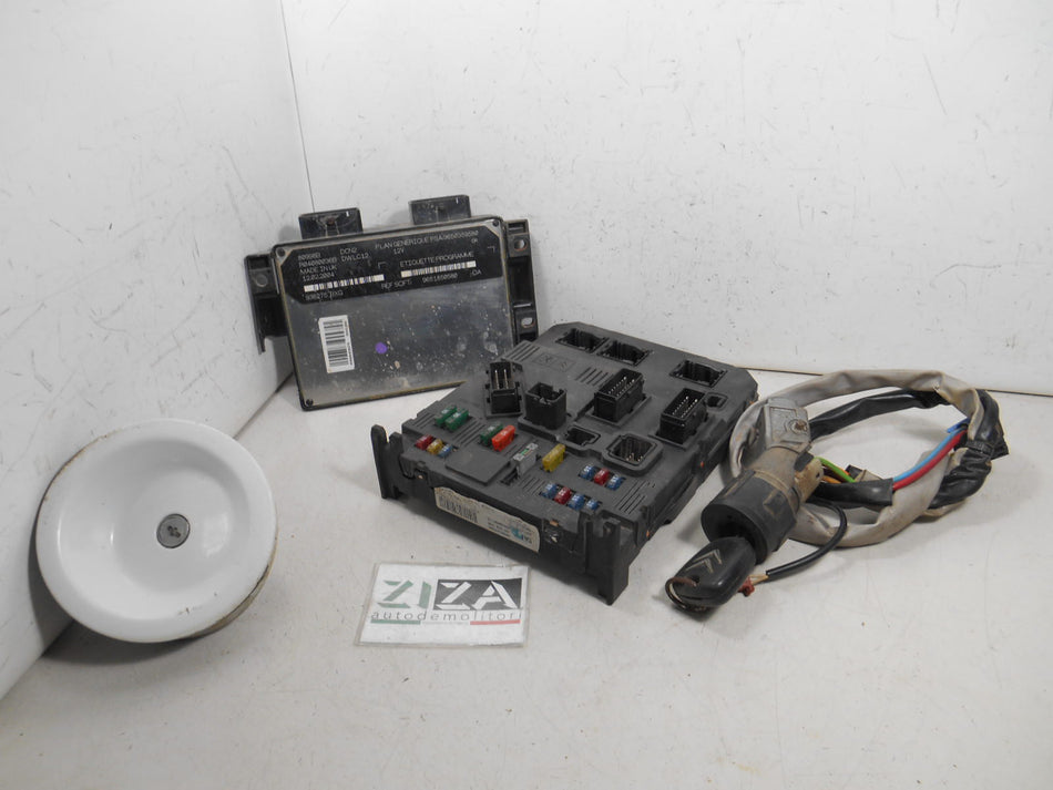 Kit Chiave ECU Citroen Berlingo 1.9 51kw 70cv WJY 2004 9650359580 9651850580