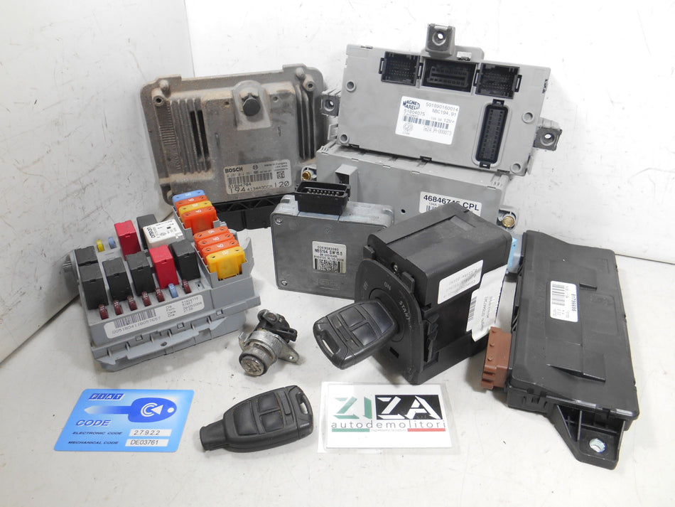 Kit Chiave ECU Fiat Croma 1.9 120cv 939A1000 2008 51804784 0281012961