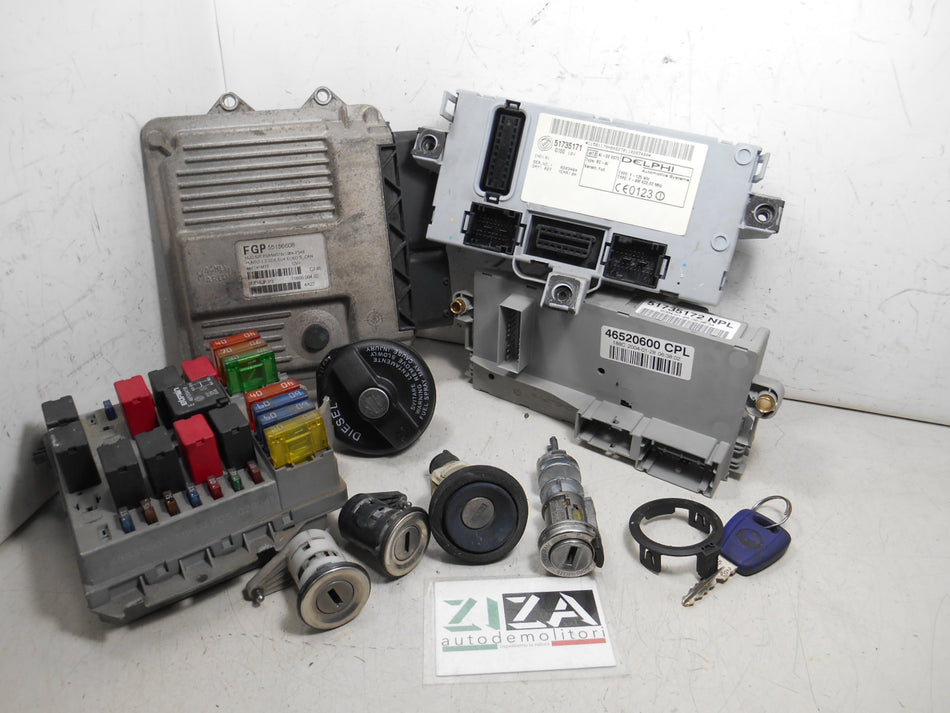 Kit Chiave ECU Fiat Punto 188 1.3 Mjet 51kw 70cv 188A9000 2004 55186608