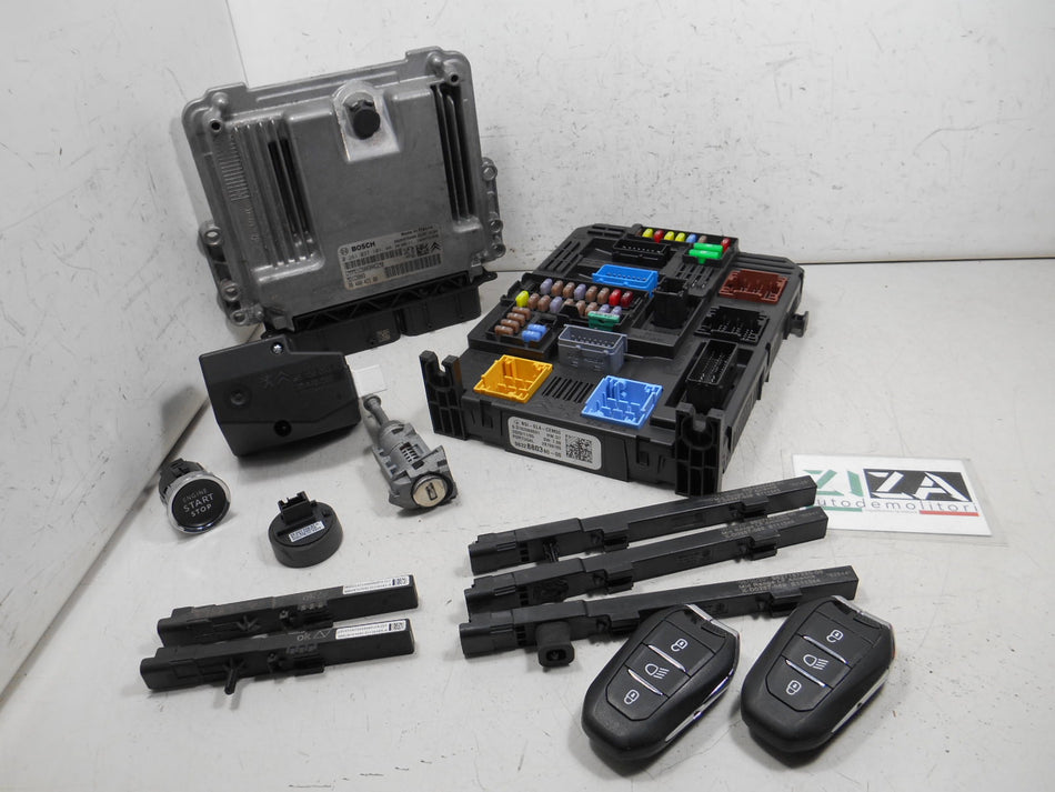 Kit Chiave ECU Peugeot 208 II 1.5 75kw YH01 2020 0281037101 9840042180
