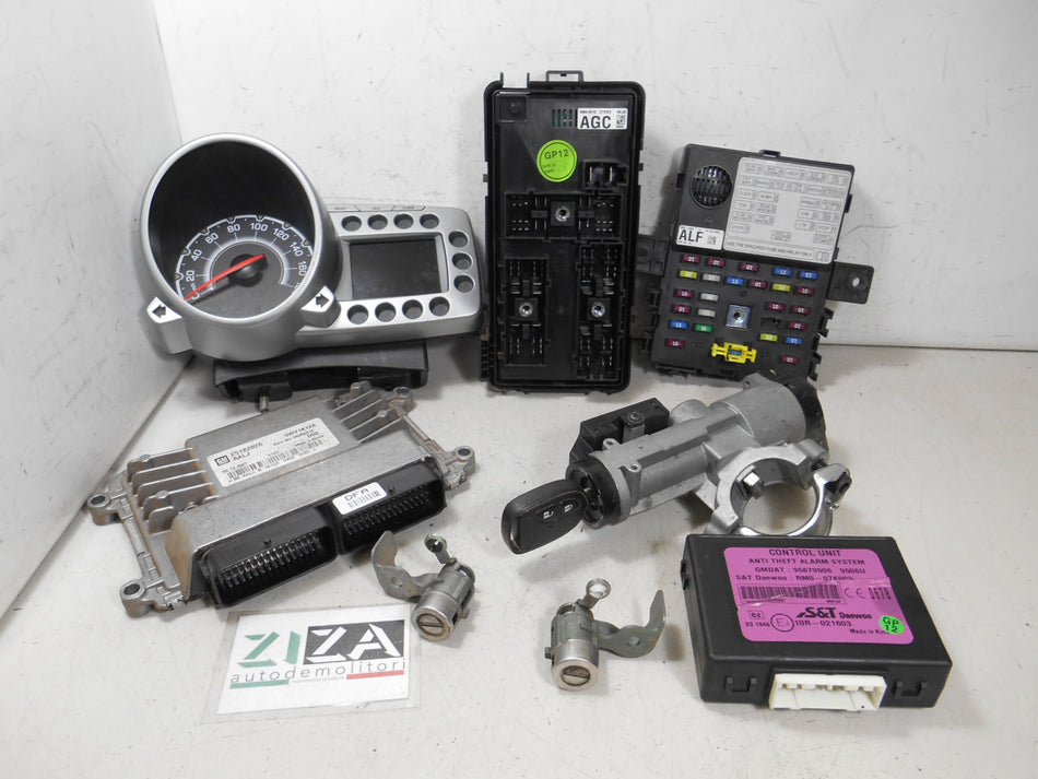 Kit Chiave ECU Chevrolet Spark 1.2 60kw B12D1 2010 25182026 96958816