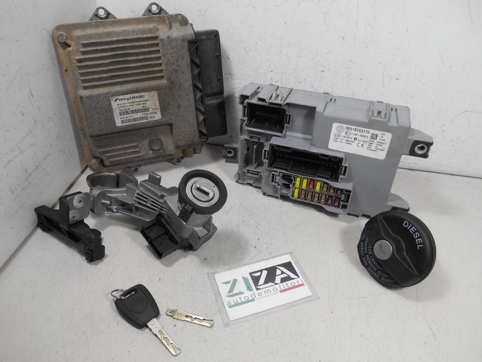 Kit Chiave ECU Fiat Grande Punto 1.3 Mjet 55kw 75cv 199A2000 2009 51843361
