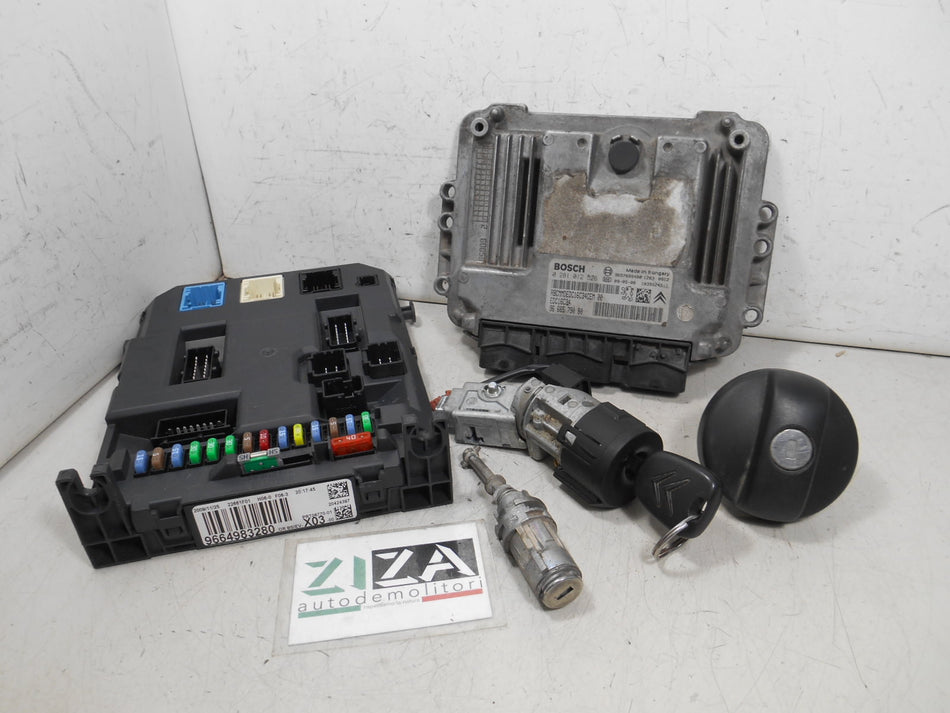 Kit Chiave ECU Citroen C3 I Res 1.1 60cv HFX 2010 9666579080 0281012526