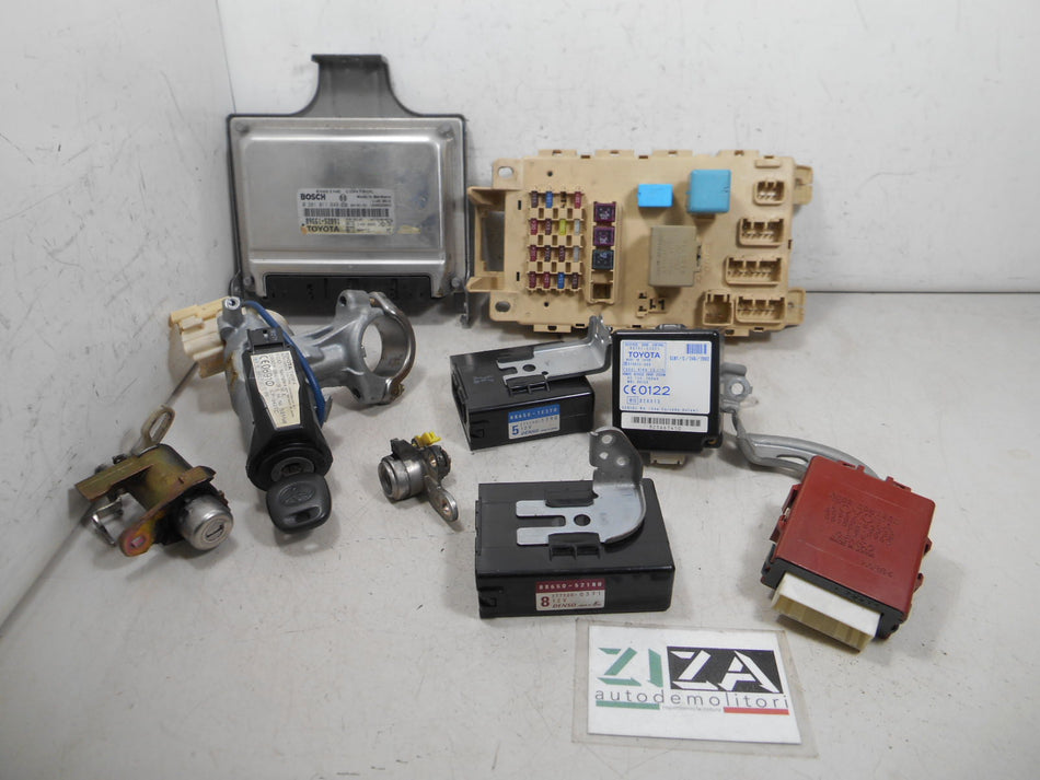 Kit Chiave ECU Toyota Yaris XP10 1.4 55kw 75cv 1NDTV 2002 89661-52891 0281011649 89660-5C011