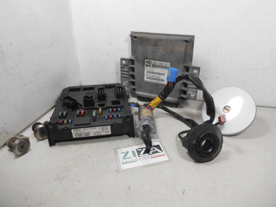 Kit Chiave ECU Peugeot 206 1.1 44,1kw 60cv HFX 2003 IAW48P2.76 9648620880