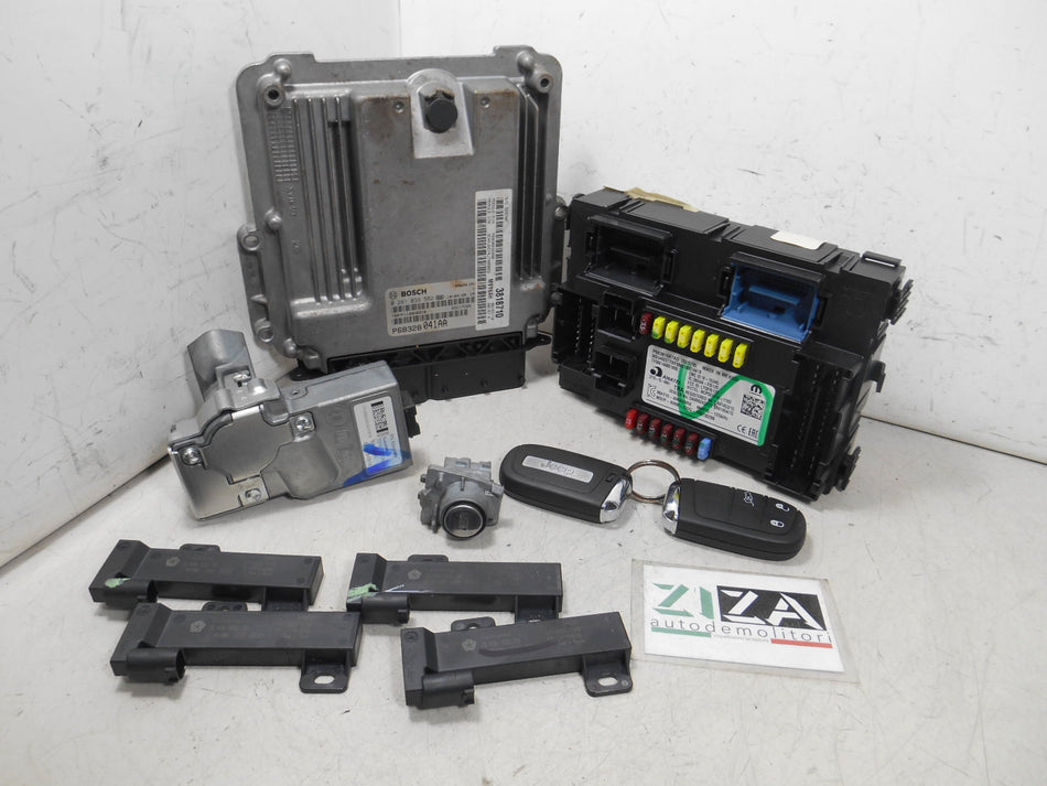 Kit Chiave ECU Jeep Compass II 2.0 Mjet 170cv 2018 P68328041AA 0281033582