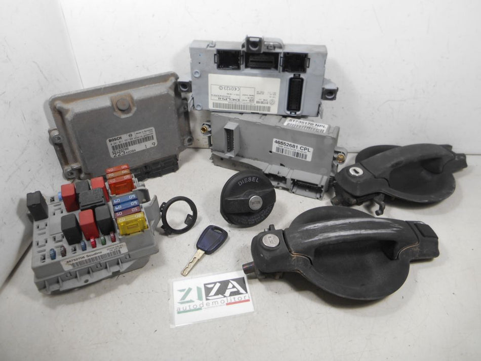 Kit Chiave ECU Fiat Doblò I 1.9 Mjet 105cv 223A7000 2004 55193786 0281011557