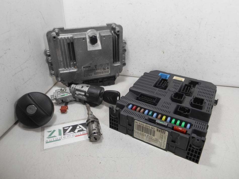 Kit Chiave ECU Citroen C3 I 1.4 HDI 50kw 8HZ 2009 9664843480 9664983280
