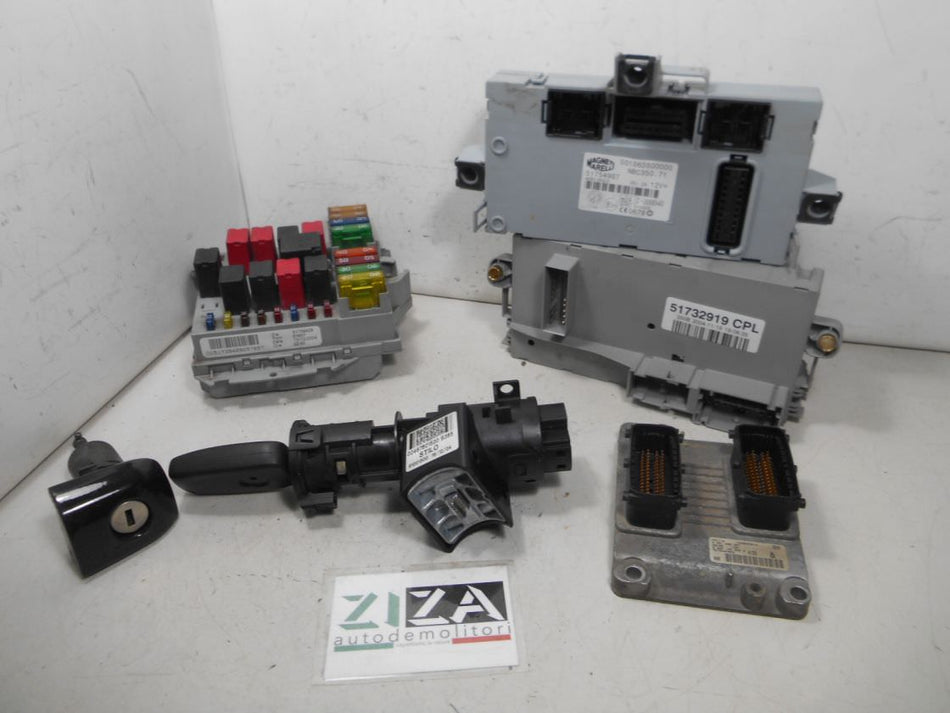 Kit Chiave ECU Lancia Musa I 1.4 16V 70kw 95cv 843A1000 2005 0261208207 00551955260