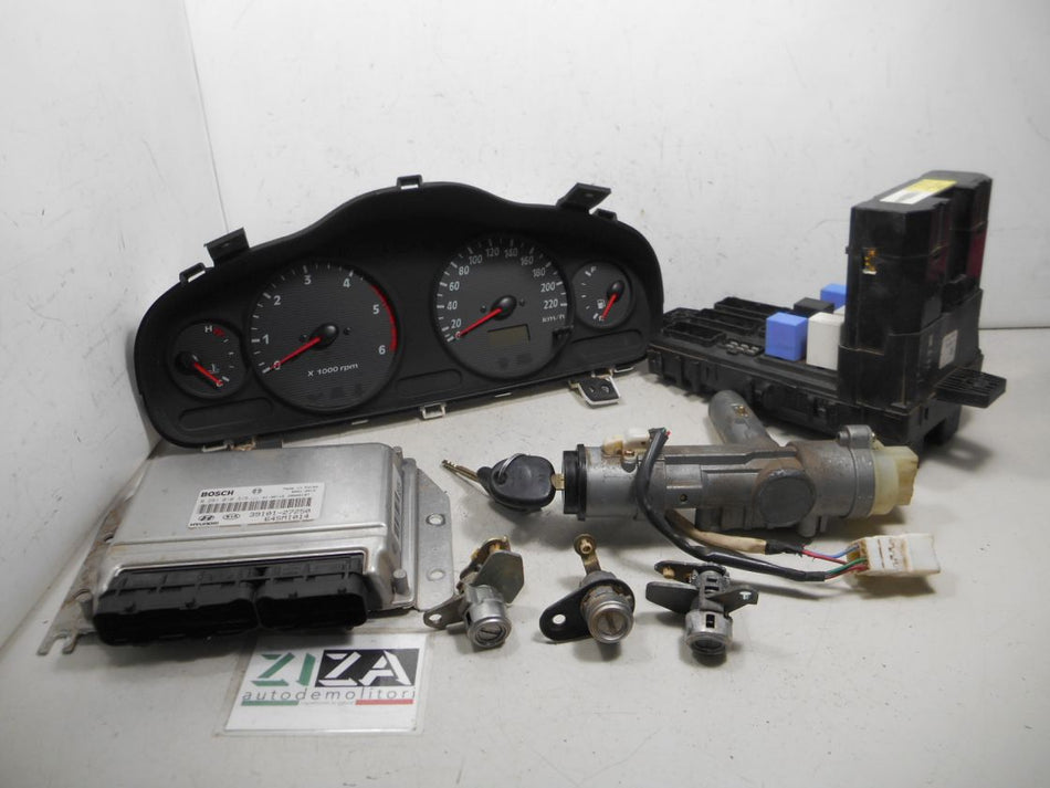 Kit Chiave ECU Hyundai Santa Fe SM I 2.0 CRDI 112cv D4EA 2001 39101-27250 0281010315