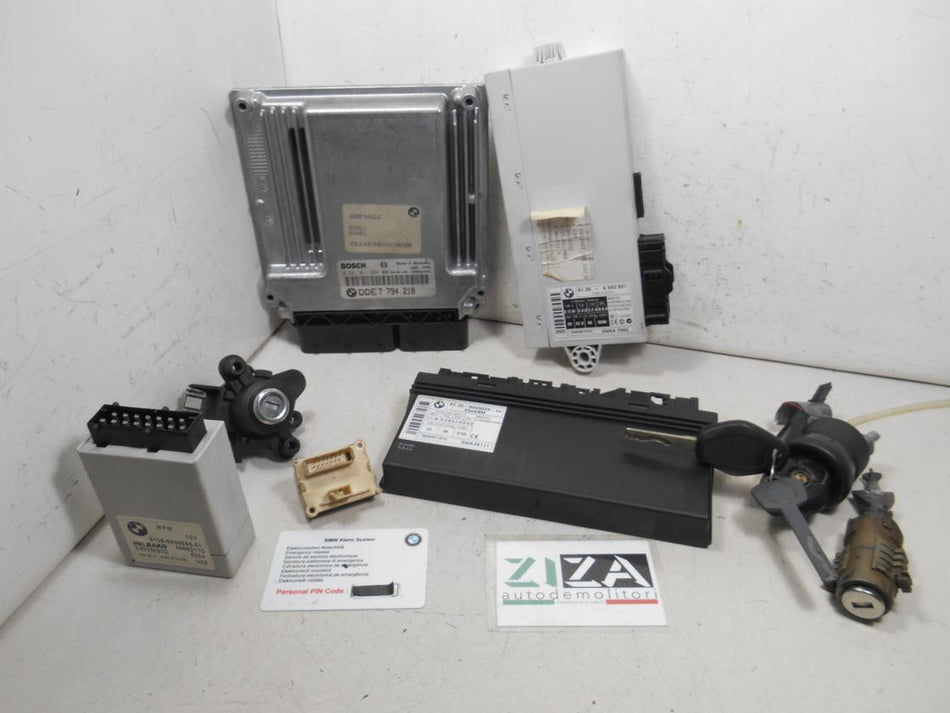 Kit Chiave ECU BMW E60 530D 3.0 160kw 218cv 306D2 2004 7794218 0281011224 7794389