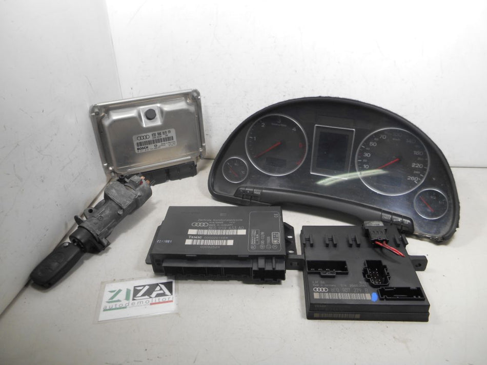 Kit Chiave ECU Audi A4 B6 1.9 130cv AWX 2001 038906019FP 0281010729