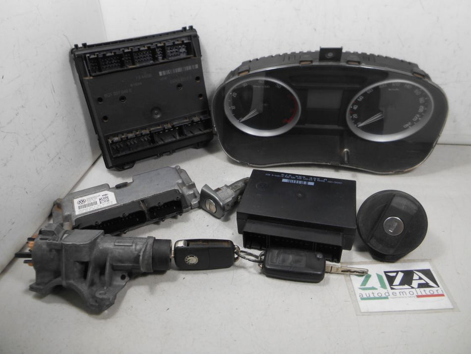 Kit Chiave ECU Skoda Roomster 1.4 86cv BXW 2007 03C906024R 6Q1937049E