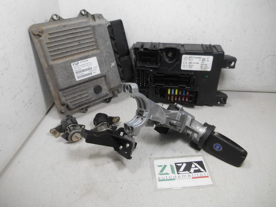 Kit Chiave ECU Fiat Grande Punto 1.3 Mjet 90cv 199A3000 2006 51781568