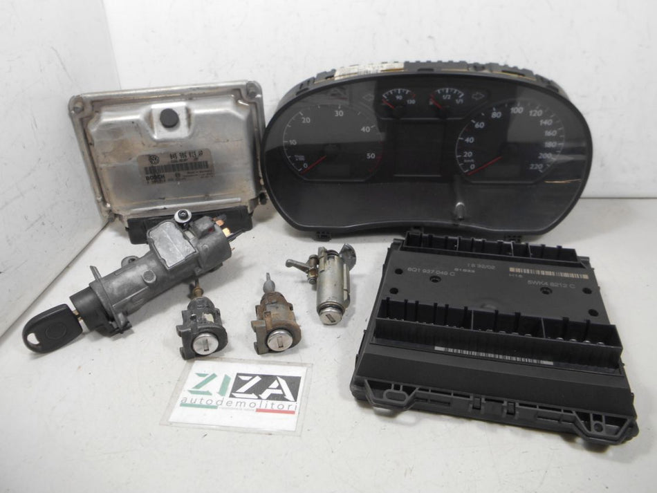 Kit Chiave ECU VW Polo 9N 1.4 55kw 75cv AMF 2002 045906019AP 0281010865