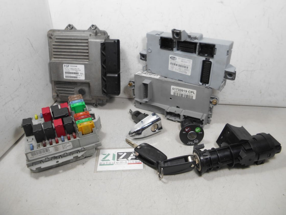 Kit Chiave ECU Lancia Ypsilon 843 1.3 Mjet 70cv 188A9000 2006 55202548