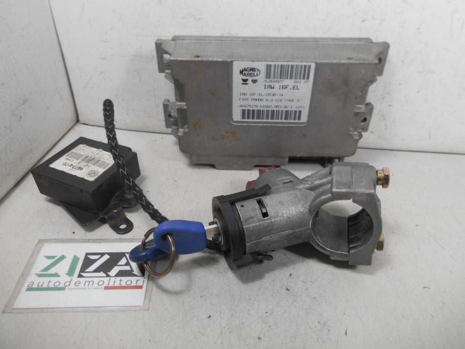 Kit Chiave ECU Fiat Panda 900 29kw 1170A1046 1999 46475176 IAW16F.EL