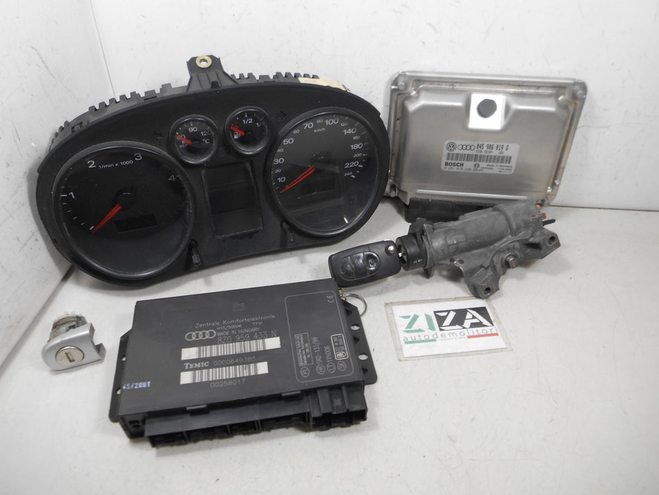 Kit Chiave ECU Audi A2 1.4 TDI 55kw 75cv AMF 2001 045906019G 8Z0920900 8Z0959433N