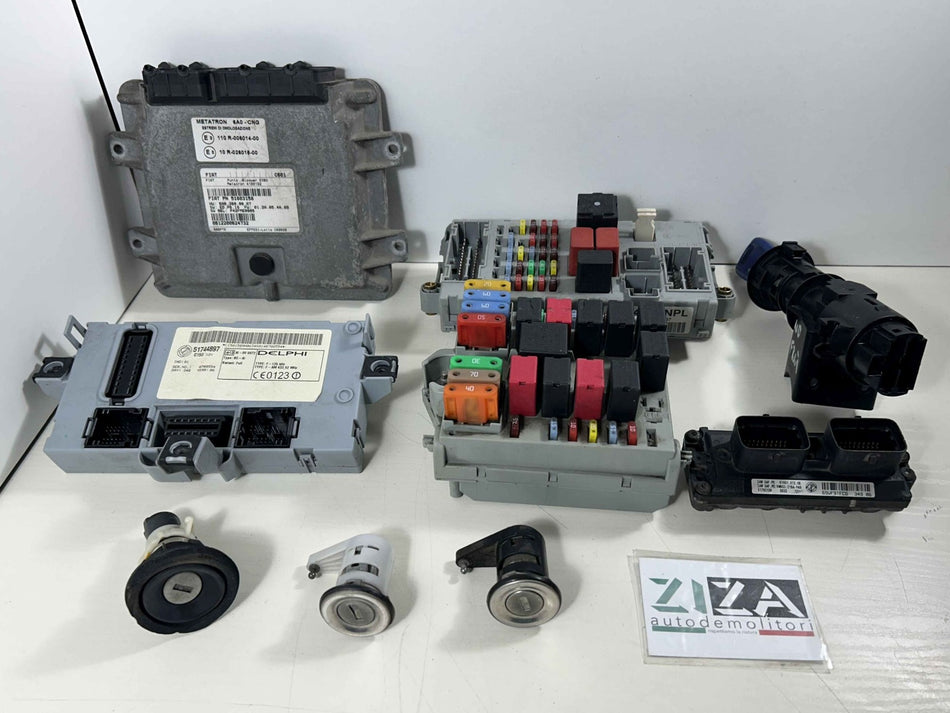Kit Chiave ECU Fiat Punto 188 1.2 B/Met 60cv 188A4000 2007 51793108