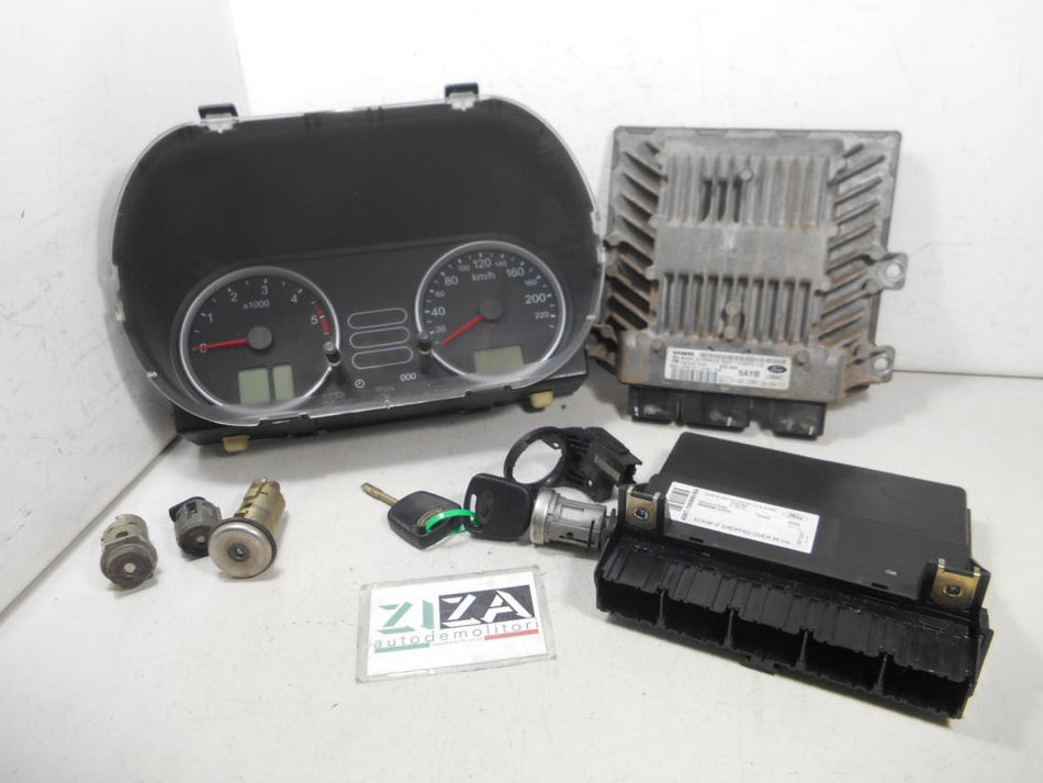 Kit Chiave ECU Ford Fiesta V 1.4 TDCI 50kw 68cv F6JA 2004 3S61-12A650-LB 5WS40140D-T