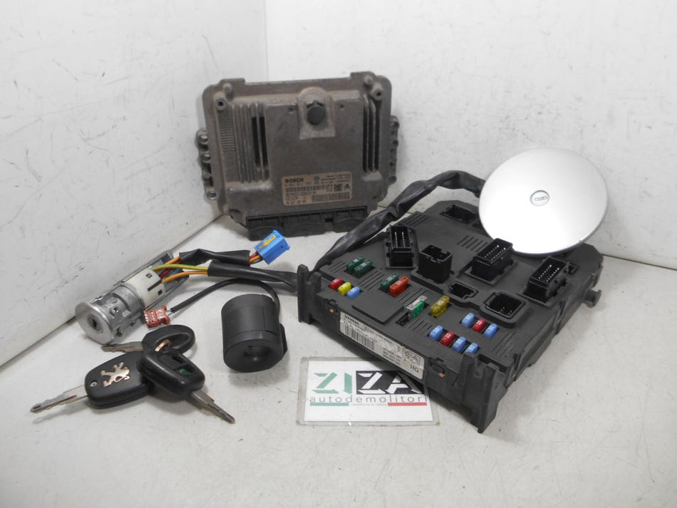 Kit Chiave ECU Peugeot 206 SW 1.4 HDI 50kw 8HZ 2005 9656709780 0281011783