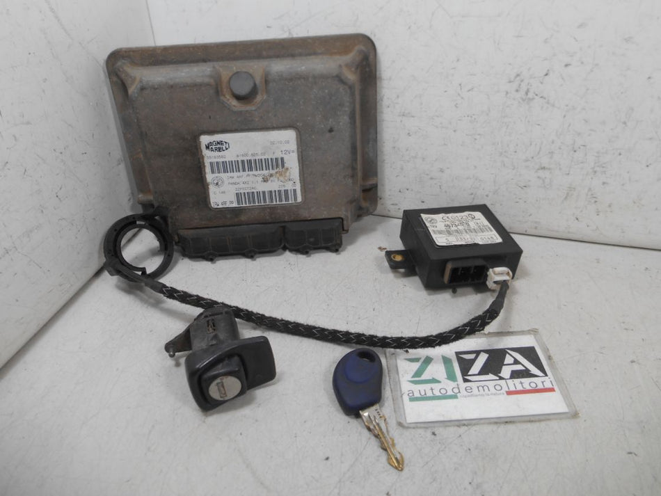 Kit Chiave ECU Fiat Panda 1.1 40kw 54kw 187A1000 2002 55183582 IAW4AF.PP