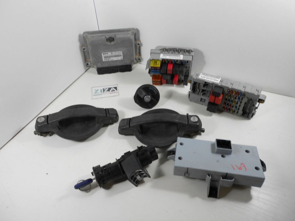 Kit Chiave ECU Fiat Doblò I 1.9 JTD 74kw 182B9000 2001 73501235 0281010344