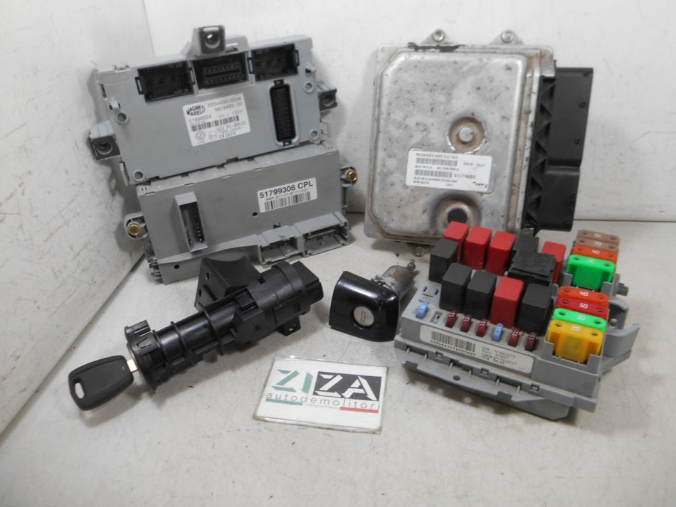 Kit Chiave ECU Lancia Musa II 1.3 Mjet 70kw 199B1000 2011 51904065 MJD8F2.12