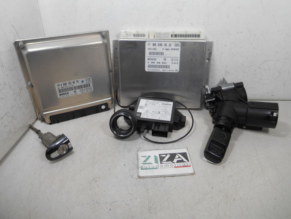 Kit Chiave ECU Mercedes W168 A170 1.7 70kw 95cv 668942 2002 A6681530279